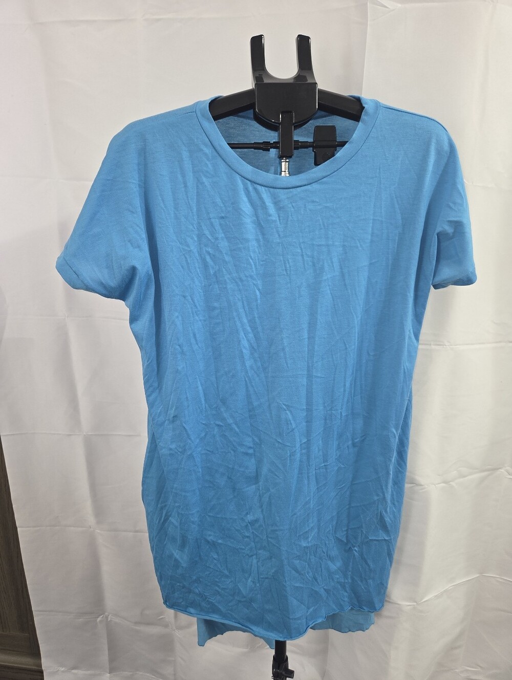 Plus Size 2XL Women's Blue Shirt Dress House Dress